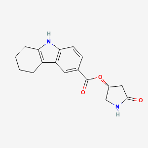 molecular formula C17H18N2O3 B7435115 [(3R)-5-oxopyrrolidin-3-yl] 6,7,8,9-tetrahydro-5H-carbazole-3-carboxylate 