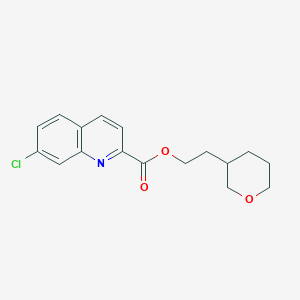molecular formula C17H18ClNO3 B7435158 2-(Oxan-3-yl)ethyl 7-chloroquinoline-2-carboxylate 