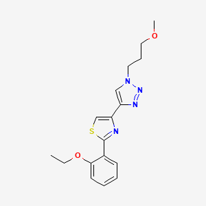 molecular formula C17H20N4O2S B7435167 2-(2-Ethoxyphenyl)-4-[1-(3-methoxypropyl)triazol-4-yl]-1,3-thiazole 