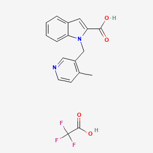 1-[(4-Methylpyridin-3-yl)methyl]indole-2-carboxylic acid;2,2,2-trifluoroacetic acid