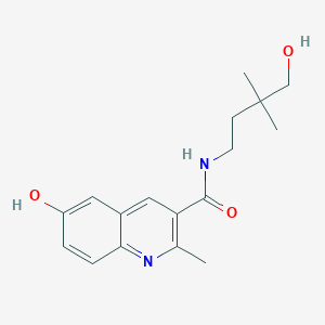 molecular formula C17H22N2O3 B7435203 6-hydroxy-N-(4-hydroxy-3,3-dimethylbutyl)-2-methylquinoline-3-carboxamide 