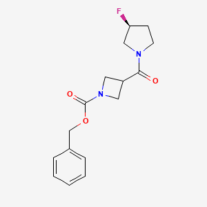 molecular formula C16H19FN2O3 B7435208 benzyl 3-[(3S)-3-fluoropyrrolidine-1-carbonyl]azetidine-1-carboxylate 