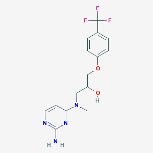molecular formula C15H17F3N4O2 B7435227 1-[(2-Aminopyrimidin-4-yl)-methylamino]-3-[4-(trifluoromethyl)phenoxy]propan-2-ol 