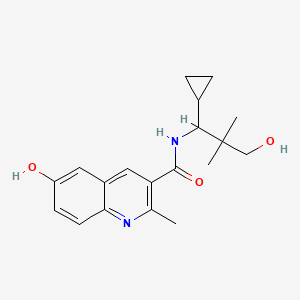 molecular formula C19H24N2O3 B7435232 N-(1-cyclopropyl-3-hydroxy-2,2-dimethylpropyl)-6-hydroxy-2-methylquinoline-3-carboxamide 