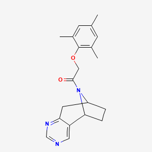 molecular formula C20H23N3O2 B7435247 1-(4,6,12-Triazatricyclo[7.2.1.02,7]dodeca-2,4,6-trien-12-yl)-2-(2,4,6-trimethylphenoxy)ethanone 