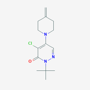 molecular formula C14H20ClN3O B7435277 2-Tert-butyl-4-chloro-5-(4-methylidenepiperidin-1-yl)pyridazin-3-one 