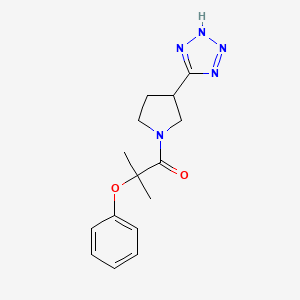 molecular formula C15H19N5O2 B7435294 2-methyl-2-phenoxy-1-[3-(2H-tetrazol-5-yl)pyrrolidin-1-yl]propan-1-one 