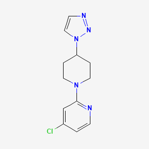molecular formula C12H14ClN5 B7435347 4-Chloro-2-[4-(triazol-1-yl)piperidin-1-yl]pyridine 