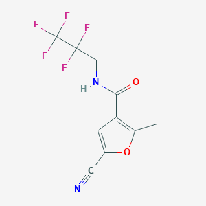 5-cyano-2-methyl-N-(2,2,3,3,3-pentafluoropropyl)furan-3-carboxamide