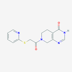 molecular formula C14H14N4O2S B7435372 7-(2-Pyridin-2-ylsulfanylacetyl)-3,5,6,8-tetrahydropyrido[3,4-d]pyrimidin-4-one 