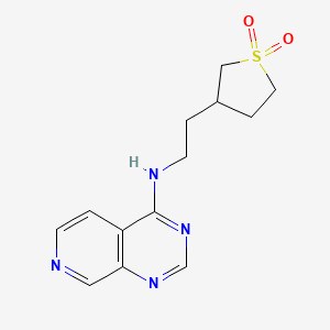 molecular formula C13H16N4O2S B7435425 N-[2-(1,1-dioxothiolan-3-yl)ethyl]pyrido[3,4-d]pyrimidin-4-amine 