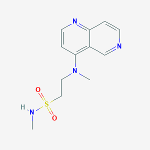 molecular formula C12H16N4O2S B7435439 N-methyl-2-[methyl(1,6-naphthyridin-4-yl)amino]ethanesulfonamide 