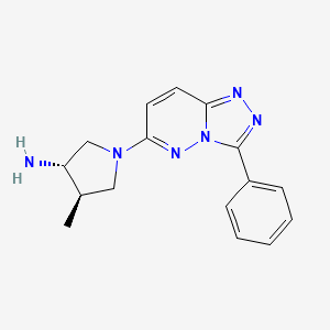 molecular formula C16H18N6 B7435466 (3S,4R)-4-methyl-1-(3-phenyl-[1,2,4]triazolo[4,3-b]pyridazin-6-yl)pyrrolidin-3-amine 