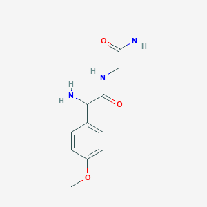 molecular formula C12H17N3O3 B7435479 2-amino-2-(4-methoxyphenyl)-N-[2-(methylamino)-2-oxoethyl]acetamide 