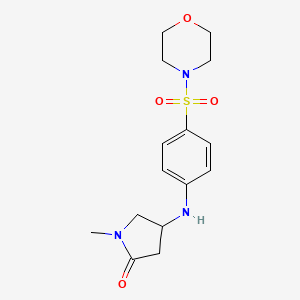 molecular formula C15H21N3O4S B7435519 1-Methyl-4-(4-morpholin-4-ylsulfonylanilino)pyrrolidin-2-one 
