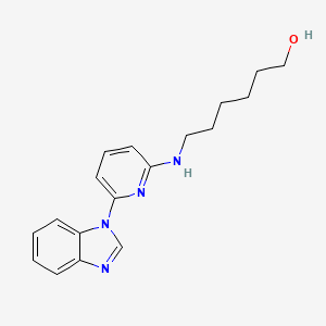 molecular formula C18H22N4O B7435559 6-[[6-(Benzimidazol-1-yl)pyridin-2-yl]amino]hexan-1-ol 