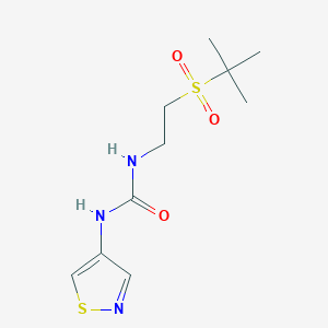 molecular formula C10H17N3O3S2 B7435576 1-(2-Tert-butylsulfonylethyl)-3-(1,2-thiazol-4-yl)urea 