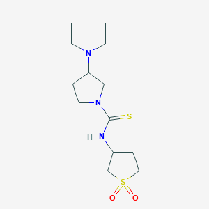 molecular formula C13H25N3O2S2 B7435646 3-(diethylamino)-N-(1,1-dioxothiolan-3-yl)pyrrolidine-1-carbothioamide 