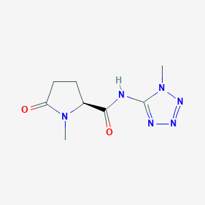 molecular formula C8H12N6O2 B7435727 (2S)-1-methyl-N-(1-methyltetrazol-5-yl)-5-oxopyrrolidine-2-carboxamide 