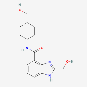 molecular formula C16H21N3O3 B7435752 2-(hydroxymethyl)-N-[4-(hydroxymethyl)cyclohexyl]-1H-benzimidazole-4-carboxamide 