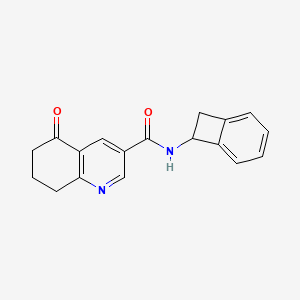 molecular formula C18H16N2O2 B7435756 N-(7-bicyclo[4.2.0]octa-1,3,5-trienyl)-5-oxo-7,8-dihydro-6H-quinoline-3-carboxamide 