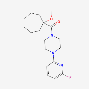 molecular formula C18H26FN3O2 B7435781 [4-(6-Fluoropyridin-2-yl)piperazin-1-yl]-(1-methoxycycloheptyl)methanone 