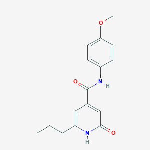 molecular formula C16H18N2O3 B7435826 N-(4-methoxyphenyl)-2-oxo-6-propyl-1H-pyridine-4-carboxamide 