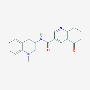 molecular formula C20H21N3O2 B7435835 N-(1-methyl-3,4-dihydro-2H-quinolin-3-yl)-5-oxo-7,8-dihydro-6H-quinoline-3-carboxamide 