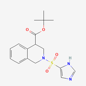 molecular formula C17H21N3O4S B7435857 tert-butyl 2-(1H-imidazol-5-ylsulfonyl)-3,4-dihydro-1H-isoquinoline-4-carboxylate 