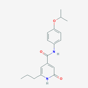 molecular formula C18H22N2O3 B7435914 2-oxo-N-(4-propan-2-yloxyphenyl)-6-propyl-1H-pyridine-4-carboxamide 