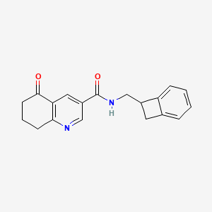 molecular formula C19H18N2O2 B7435920 N-(7-bicyclo[4.2.0]octa-1,3,5-trienylmethyl)-5-oxo-7,8-dihydro-6H-quinoline-3-carboxamide 