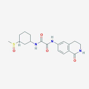 molecular formula C18H23N3O4S B7435989 N-(3-methylsulfinylcyclohexyl)-N'-(1-oxo-3,4-dihydro-2H-isoquinolin-6-yl)oxamide 