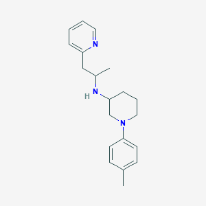 molecular formula C20H27N3 B7435990 1-(4-methylphenyl)-N-(1-pyridin-2-ylpropan-2-yl)piperidin-3-amine 