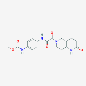 molecular formula C18H22N4O5 B7436015 methyl N-[4-[[2-oxo-2-(2-oxo-1,3,4,4a,5,7,8,8a-octahydro-1,6-naphthyridin-6-yl)acetyl]amino]phenyl]carbamate 