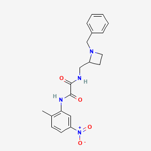 molecular formula C20H22N4O4 B7436045 N-[(1-benzylazetidin-2-yl)methyl]-N'-(2-methyl-5-nitrophenyl)oxamide 
