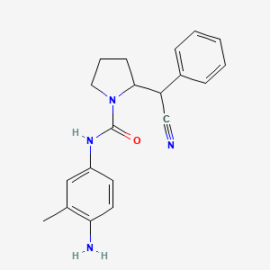 molecular formula C20H22N4O B7436050 N-(4-amino-3-methylphenyl)-2-[cyano(phenyl)methyl]pyrrolidine-1-carboxamide 