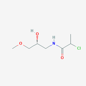 molecular formula C7H14ClNO3 B7436083 2-chloro-N-[(2R)-2-hydroxy-3-methoxypropyl]propanamide 