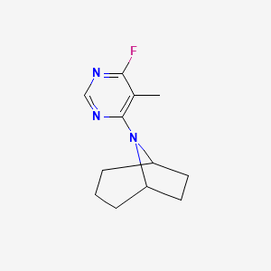molecular formula C12H16FN3 B7436093 8-(6-Fluoro-5-methylpyrimidin-4-yl)-8-azabicyclo[3.2.1]octane 