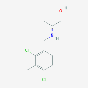 molecular formula C11H15Cl2NO B7436121 (2R)-2-[(2,4-dichloro-3-methylphenyl)methylamino]propan-1-ol 