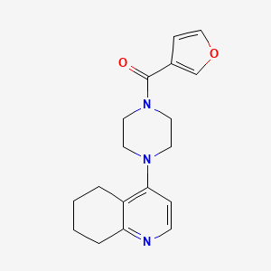 molecular formula C18H21N3O2 B7436135 Furan-3-yl-[4-(5,6,7,8-tetrahydroquinolin-4-yl)piperazin-1-yl]methanone 