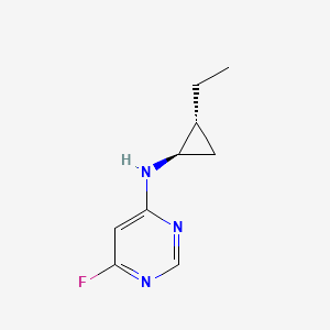 molecular formula C9H12FN3 B7436177 N-[(1R,2R)-2-ethylcyclopropyl]-6-fluoropyrimidin-4-amine 