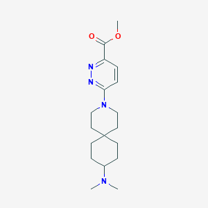 molecular formula C18H28N4O2 B7436241 Methyl 6-[9-(dimethylamino)-3-azaspiro[5.5]undecan-3-yl]pyridazine-3-carboxylate 