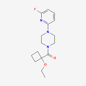 molecular formula C16H22FN3O2 B7436248 (1-Ethoxycyclobutyl)-[4-(6-fluoropyridin-2-yl)piperazin-1-yl]methanone 