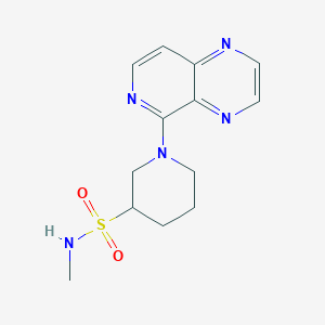 molecular formula C13H17N5O2S B7436279 N-methyl-1-pyrido[3,4-b]pyrazin-5-ylpiperidine-3-sulfonamide 