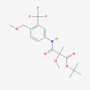 molecular formula C18H24F3NO5 B7436312 Tert-butyl 2-methoxy-3-[4-(methoxymethyl)-3-(trifluoromethyl)anilino]-2-methyl-3-oxopropanoate 