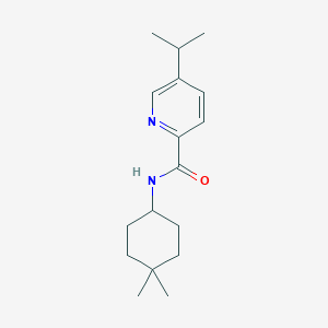 molecular formula C17H26N2O B7436321 N-(4,4-dimethylcyclohexyl)-5-propan-2-ylpyridine-2-carboxamide 