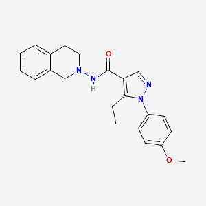 molecular formula C22H24N4O2 B7436324 N-(3,4-dihydro-1H-isoquinolin-2-yl)-5-ethyl-1-(4-methoxyphenyl)pyrazole-4-carboxamide 
