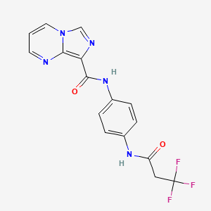 N-[4-(3,3,3-trifluoropropanoylamino)phenyl]imidazo[1,5-a]pyrimidine-8-carboxamide