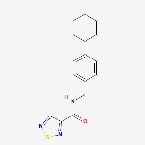 molecular formula C16H19N3OS B7436350 N-[(4-cyclohexylphenyl)methyl]-1,2,5-thiadiazole-3-carboxamide 