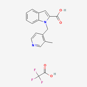 molecular formula C18H15F3N2O4 B7436423 1-[(3-Methylpyridin-4-yl)methyl]indole-2-carboxylic acid;2,2,2-trifluoroacetic acid 